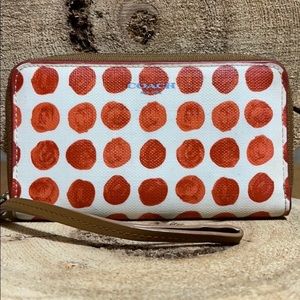 RARE COACH Bleecker Red Dot Wallet/Wristlet